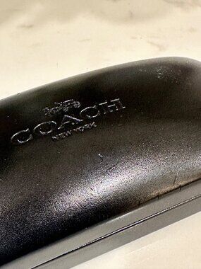 Coach Black Hard Shell Glasses Case With Velvet Interior